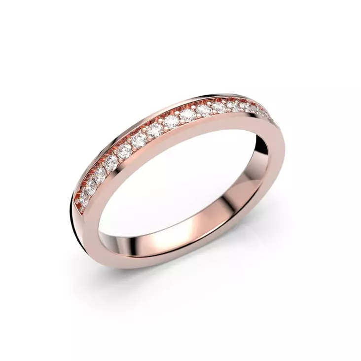 Festive Ariel timanttisormus 0,16 ct punakulta - Rivitimanttisormukset - 498-016-PK - 1