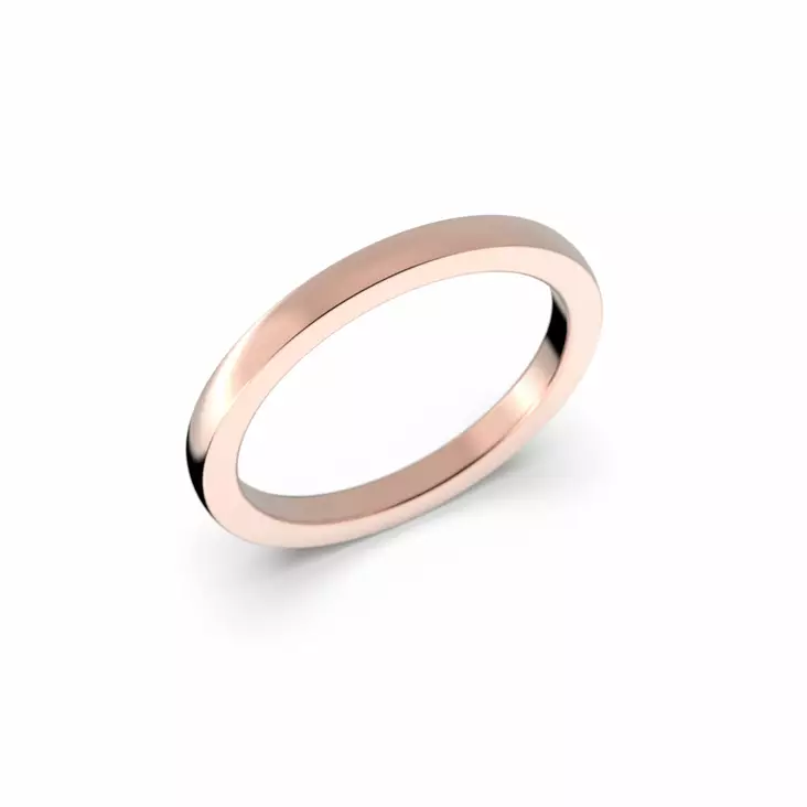 Festive Firenze Heavy kihlasormus 2 mm punakulta - Punakultasormukset - TFL20-20-PK - 1