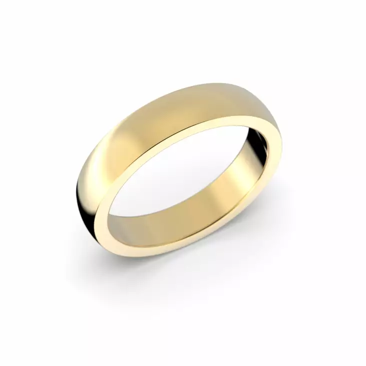 Festive Firenze Heavy kihlasormus 4,5 mm keltakulta - Keltakultasormukset - TFL45-20-KK - 1