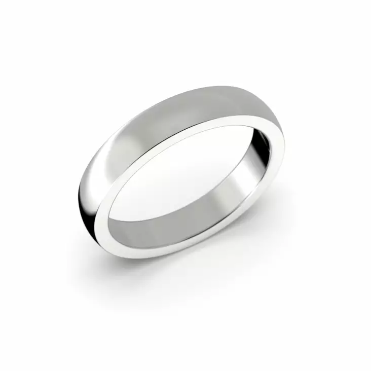 Festive Firenze Heavy kihlasormus 4 mm valkokulta - Valkokultasormukset - TFL40-20-VK - 1