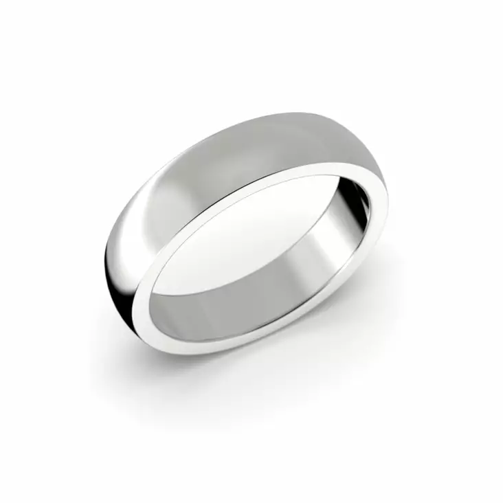 Festive Firenze Heavy kihlasormus 5 mm valkokulta - Valkokultasormukset - TFL50-20-VK - 1