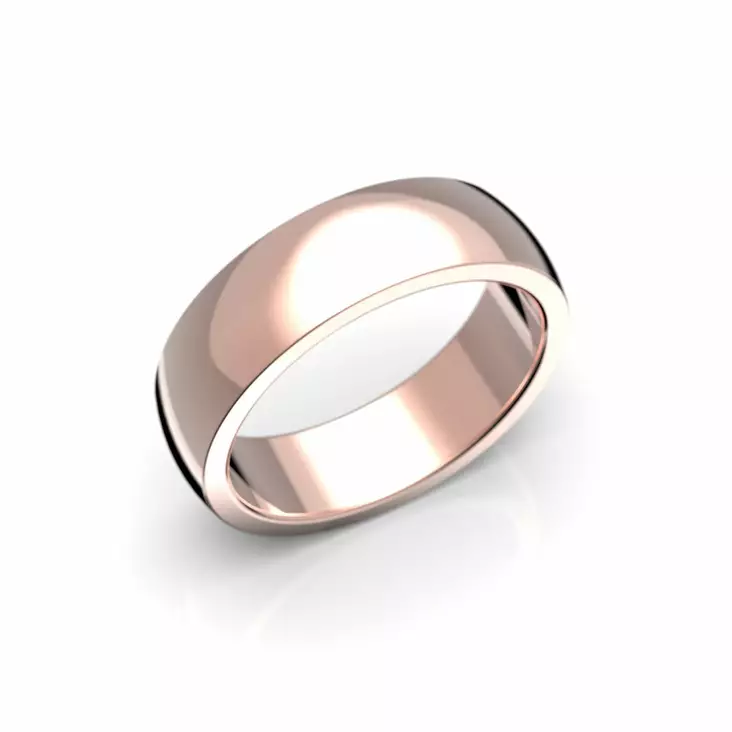 Festive Firenze Heavy kihlasormus 6 mm punakulta - Punakultasormukset - TFL60-20-PK - 1