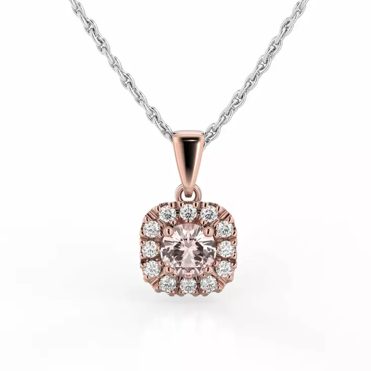 Festive Josefiina timanttiriipus 0,12 ct punakulta 14K - Timanttikorut - 14-632-042M-PK - 1