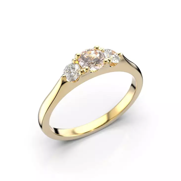 Festive Megan Morganiitti timanttisormus 0,22 ct - Sivukivisormukset - 572-050M-KK - 1