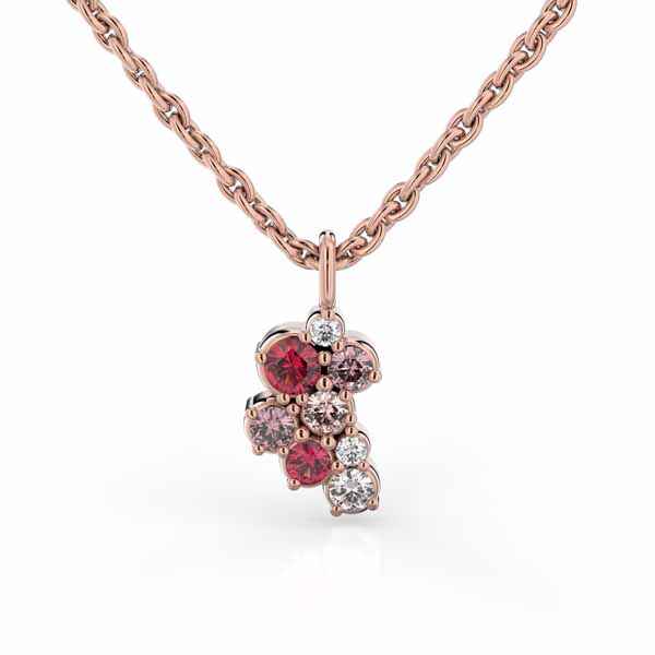 Festive Nelly Pink timanttiriipus 0,02 ct punakulta 14K - Timanttikorut - 14-630-022P-PK - 1