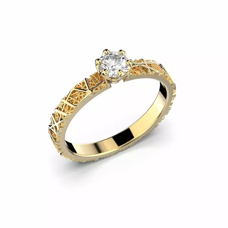 Festive Routa Ikirakka timanttisormus keltakulta 0,23 ct - Solitaire sormukset - 628-023-KK - 1