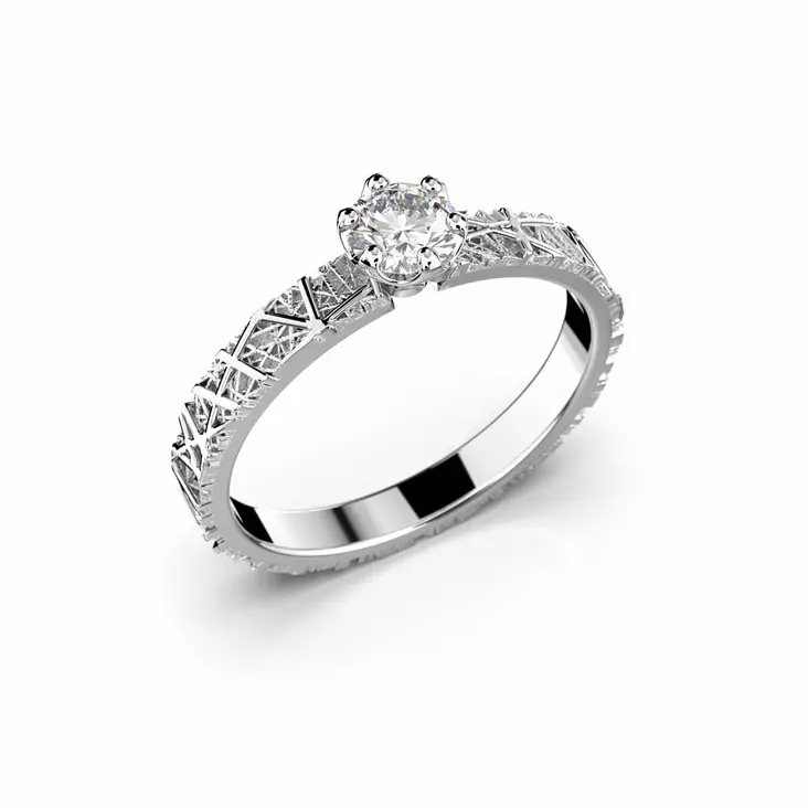 Festive Routa Ikirakka timanttisormus valkokulta 0,23 ct - Solitaire sormukset - 628-023-VK - 1