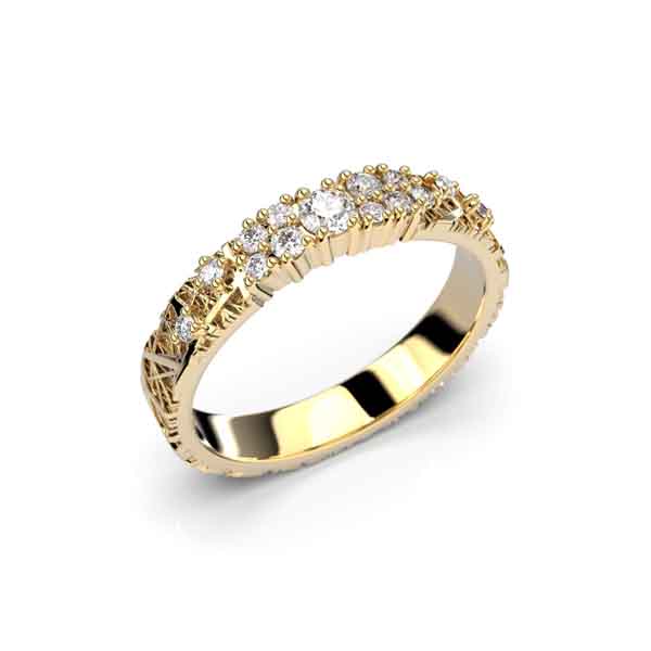 Festive Routa Rakka Kaita timanttisormus keltakulta 0,23 ct - Muut timanttisormukset - 665-023-KK - 1