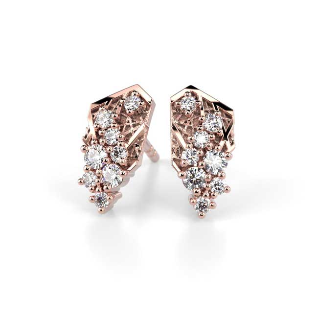 Festive Routa Rakka timanttikorvakorut punakulta 0,21 ct - Timanttikorut - 18-656-021-PK - 1
