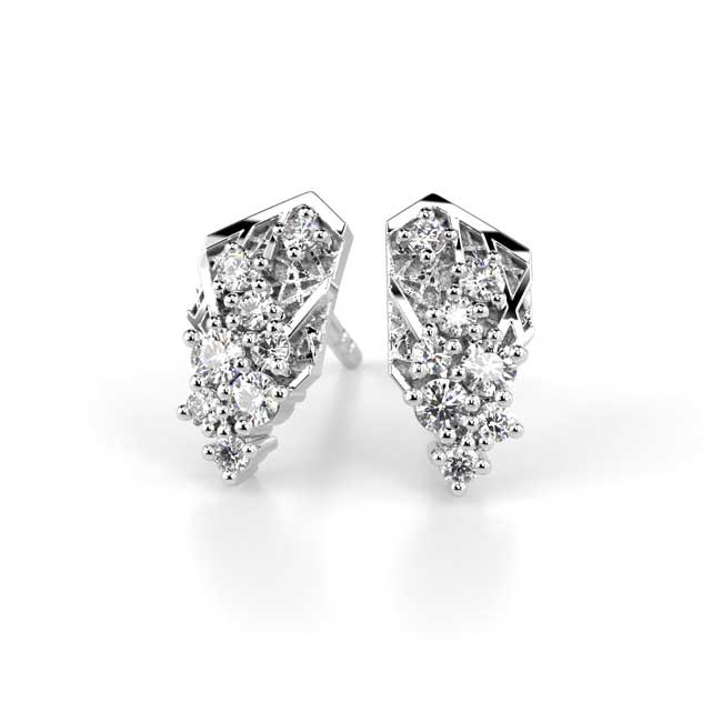 Festive Routa Rakka timanttikorvakorut valkokulta 0,21 ct - Timanttikorut - 18-656-021-VK - 1