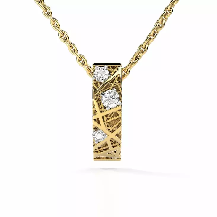 Festive Routa timanttiriipus 0,04 ct keltakulta - Timanttikorut - 14-626-004R-KK - 1