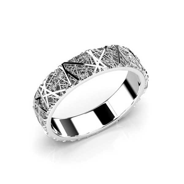 Festive Routa timanttisormus 0,09 ct / 5 mm valkokulta - Muut timanttisormukset - 613-009-VK - 1