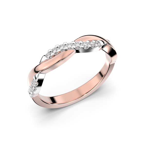 Festive Tiana timanttisormus 0,16 ct - Rivitimanttisormukset - 568-016-PK - 1