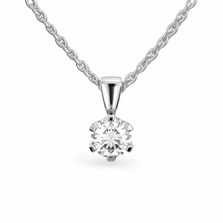 Festive Timanttiriipus Classic 1,00 ct Valkokulta 14K - Timanttikorut - 14-205-100R-VK - 1