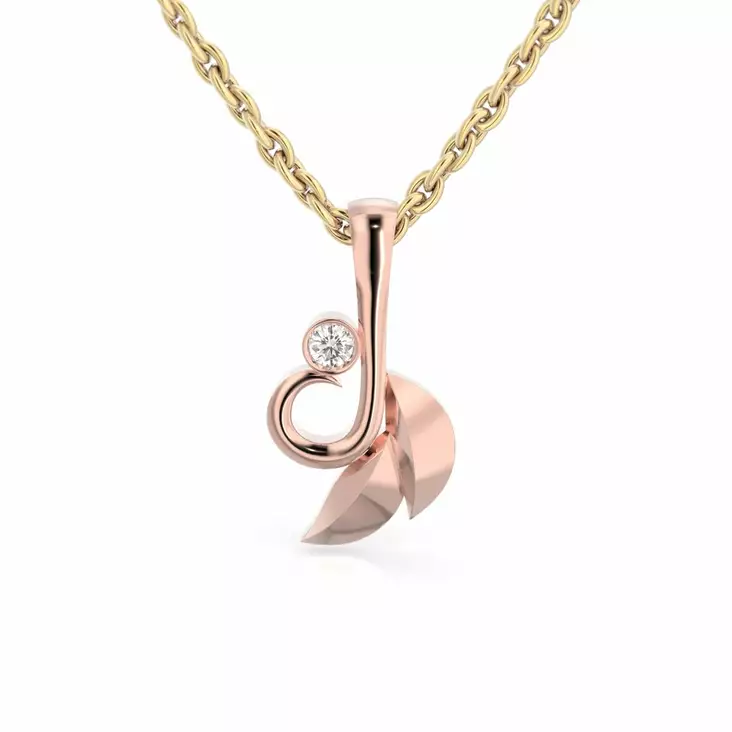 Festive Timanttiriipus Garden 0,03 ct Punakulta 14K - Timanttikorut - 14-546-003R-PK - 1