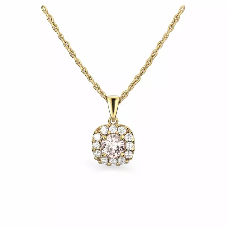 Festive Timanttiriipus Janette 0,12 ct Keltakulta 14K - Timanttikorut - 14-567-030MR-KK - 1
