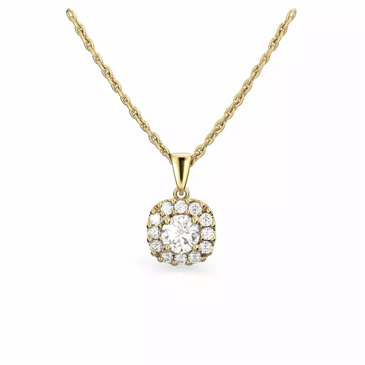 Festive Timanttiriipus Janette 0,30 ct Keltakulta 14K - Timanttikorut - 14-567-030R-KK - 1