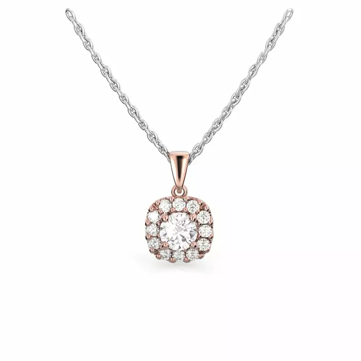 Festive Timanttiriipus Janette 0,30 ct Punakulta 14K - Timanttikorut - 14-567-030R-PK - 1