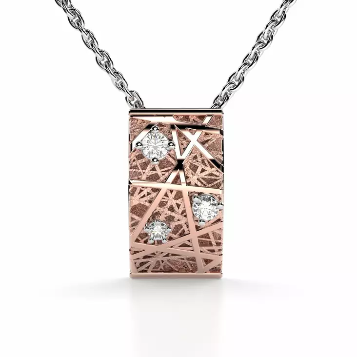 Festive Timanttiriipus Routa 6 mm 0,05 ct Punakulta 14K - Timanttikorut - 14-623-005R-PK - 1