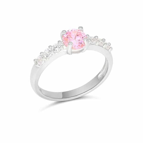 Hopeinen kastesormus SBR-8133Zpink - Hopeakorut - SBR-8133Zpink - 1