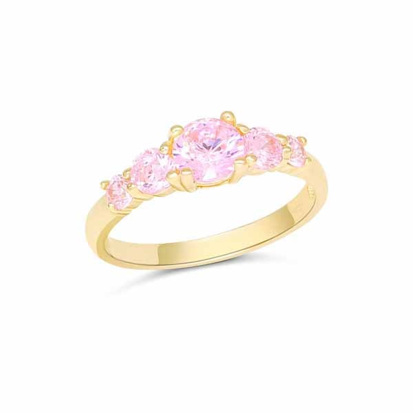 Kultainen kastesormus BR-1291pink - Kultakorut - BR-1291pink - 1