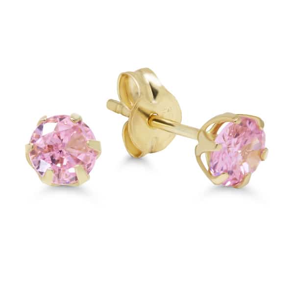 Kultaiset korvakorut pinkit zirkoniat - Kultakorut - 148991pink - 1