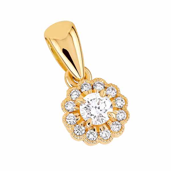 Sandberg M-879K Kukkaniitty 0,22 ct 14K - Timanttikorut - M-879k - 1