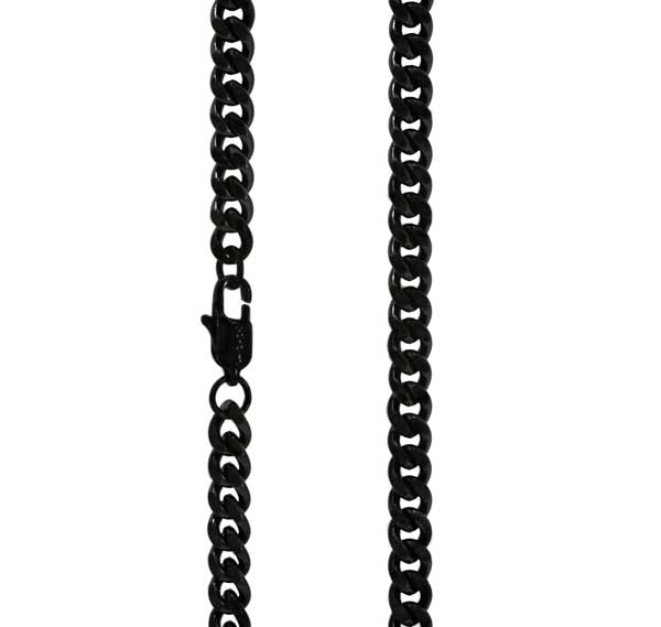Miesten panssariketju, musta, teräs 6 mm - Teräskorut - HMT6-45BL - 1