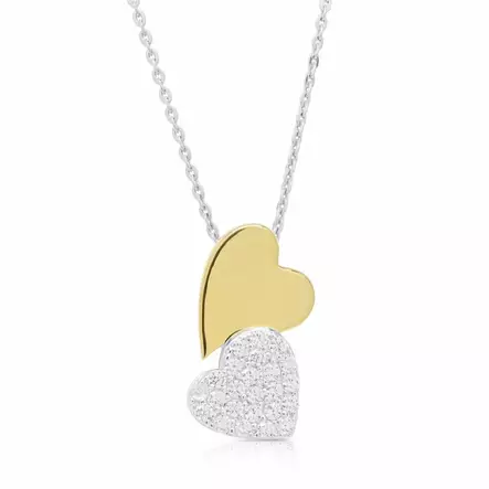 Beat of Love Sydämet Zirkonia Riipus BOL-N2471Z/40-45cm - Hopeakorut - BOL-N2471Z-40-45cm - 1