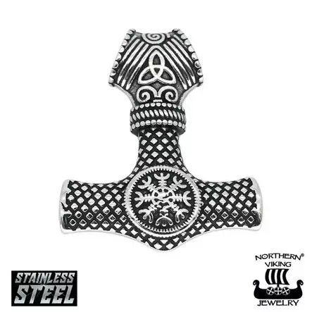 Northern Viking Jewelry Helm Of Awe NVJRS132 - Teräskorut - NVJRS132-55cm - 1