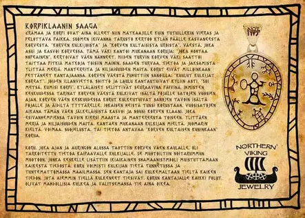 Northern Viking Jewelry Korpiklaani Noitarumpu Kaulakoru NVJRS063 - Teräskorut - NVJRS063-55cm - 2