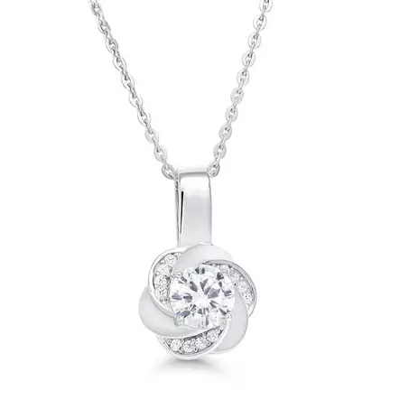 Beat of Love Kukka Zirkonia Riipus BOL-N6404Z/40-45cm - Hopeakorut - BOL-N6404Z-40-45cm - 1