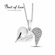 Beat Of Love hopeinen sydänriipus tekstillä BOL-N1484Z - Hopeakorut - BOL-N1484Z40-45CM - 2