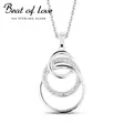 Beat of Love hopeariipus zirkoniakivillä BOL-N0147Z - Hopeakorut - BOL-N0147Z-40-45cm - 1