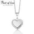 Beat of Love hopeinen sydänriipus - Hopeakorut - BOL-N1651Z-40-45cm - 1