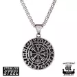 Northern Viking Jewelry Riimu Vegvisir kaulakoru NVJRS072 - Teräskorut - NVJRS072-45cm - 1