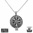 Northern Viking Jewelry Vegvisir Raven kaulakoru NVJRS131 - Teräskorut - NVJRS131-45cm - 1