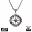 Northern Viking Jewelry Vegvisir Valknut - Teräskorut - NVJRS115-55cm - 1