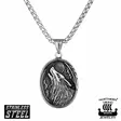 Northern Viking Jewelry Wolf & Moon - Teräskorut - NVJRS119-55cm - 1