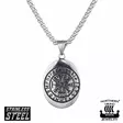 Northern Viking Jewelry Wolf & Moon - Teräskorut - NVJRS119-55cm - 2