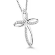 Hopeinen ristiriipus zirkoneilla BOL-N0027Z - Hopeakorut - BOL-N0027Z40-45cm - 1