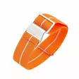 Sisu venyvä natoranneke oranssi, valkoinen raita - Kellon rannekkeet - EN05-18mm - 1