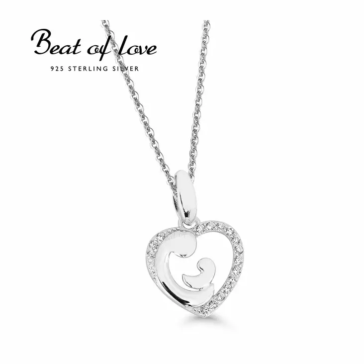 Beat of Love Äiti-Lapsi Sydänkaulakoru BOL-N0293Z/40-45cm - Hopeakorut - BOL-N0293Z40-45cm - 1