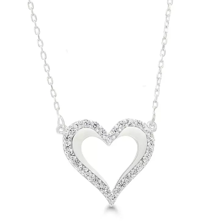 Beat of Love hopeinen sydänriipus BOL-N0007Z - Hopeakorut - BOL-N0007Z-40-45cm - 1