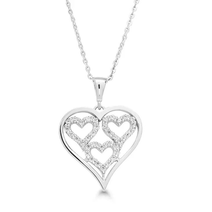Beat of Love hopeinen sydänriipus BOL-N0290Z - Hopeakorut - BOL-N0290Z-40-45cm - 1