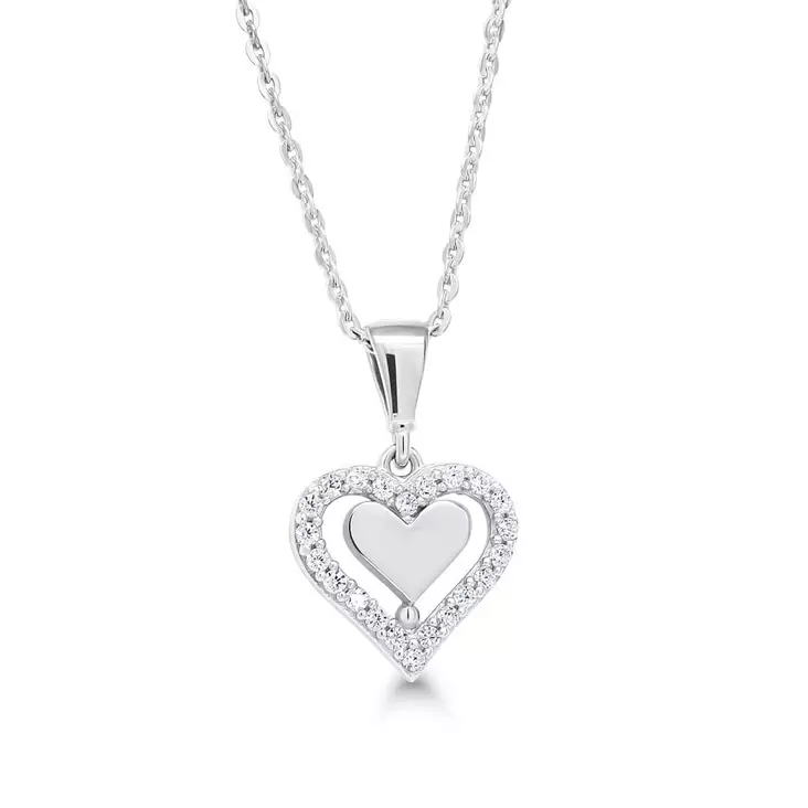 Beat of Love hopeinen sydänriipus BOL-N5040Z/40-45cm - Hopeakorut - BOL-N5040Z-40-45cm - 1