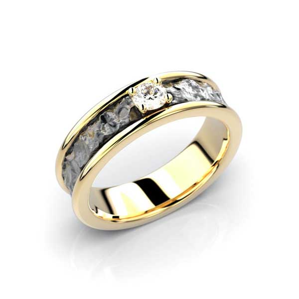 Festive Peruskallio timanttisormus 0,15 ct keltakulta - Halosormukset - 540-015-KM - 1