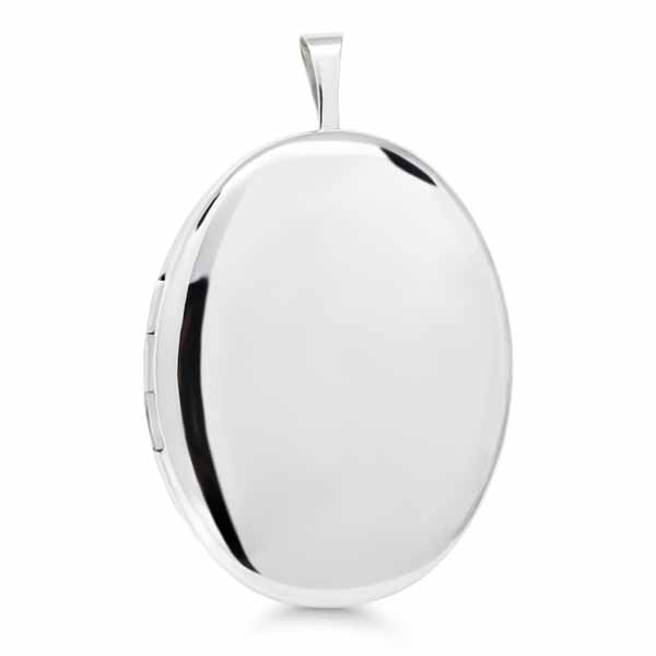 Hopeamedaljonki ovaali 27 mm - Hopeakorut - SPL-50017-27mm - 1