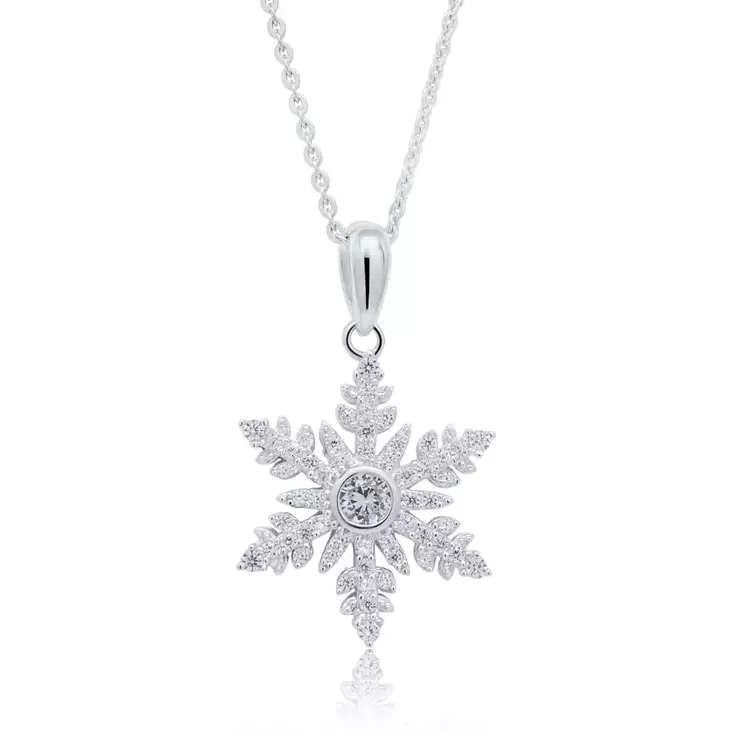 Hopeinen kaulakoru lumihiutale BOL-N1492Z - Hopeakorut - BOL-N1492Z40-45cm - 1