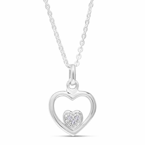 Hopeinen sydänriipus BOL-N2221Z - Hopeakorut - BOL-N2221Z40-45cm - 1